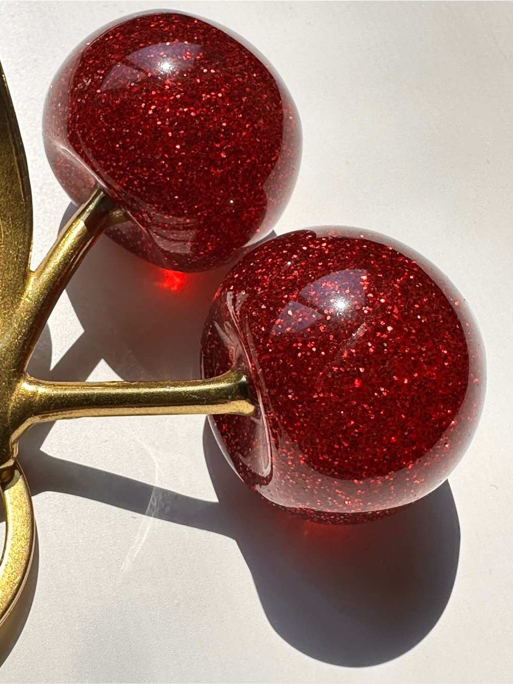 Sparkling Cherry Keychain Bag Charm - Red - Picture 13 of 14